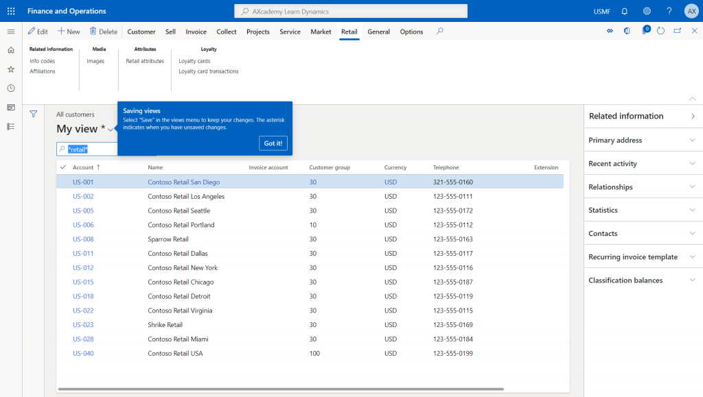 D365FO Explicit personalizations Customer list page SavedViews QuickFilter D365FO Explicit personalizations Customer list page SavedViews QuickFilter