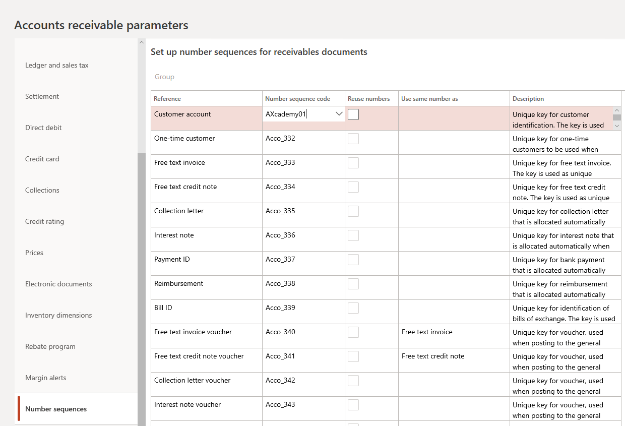 D365FO custom Number Sequence per Customer group AR parameter Number sequence reference for Customer account D365FO custom Number Sequence per Customer group AR parameter Number sequence reference for Customer account