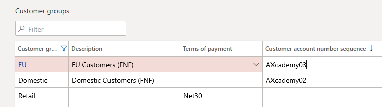 D365FO custom Number Sequence per Customer group customer groups D365FO custom Number Sequence per Customer group customer groups
