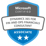 Dynamics 365 Finance Functional Consultant Associate badge