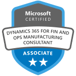 dynamics 365 for finance and operations manufacturing consultant associate badge dynamics 365 for finance and operations manufacturing consultant associate badge